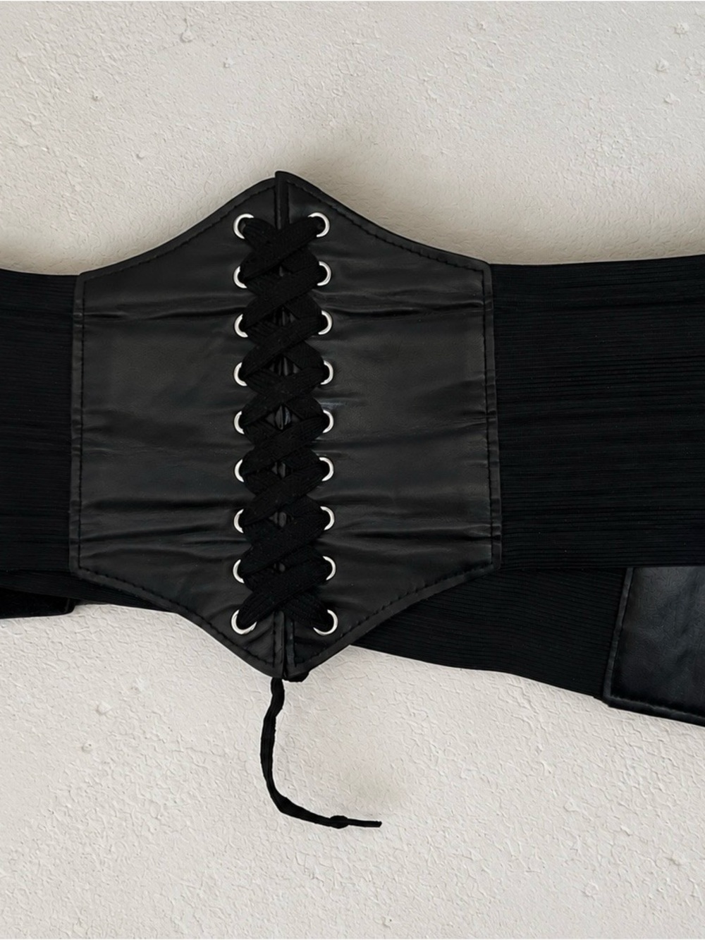 Cider Plus Size Black Lace Corset Waist Belt